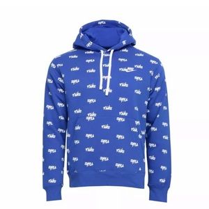 Nike club script hoodie royal blue new with tags